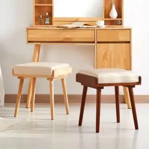 아트박스 와이디몰 노아 원목 화장대 의자 스툴 협탁 2colors