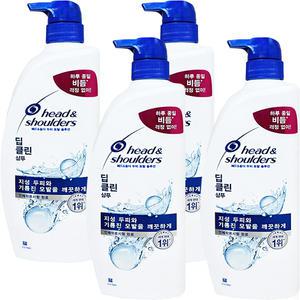 헤드앤숄더 딥 클린 샴푸 850ml 4개