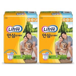 라이프리 안심언더웨어 중형 20개x2팩 라이프리안심언더웨어중형20매x2 코스트코 두레