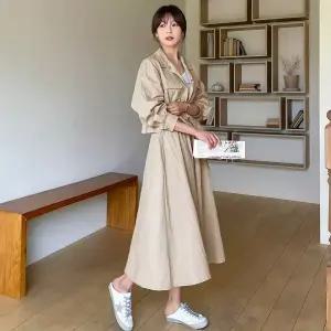 [핑크시슬리] SET/페이즌 바스락 플레어 스커트세트