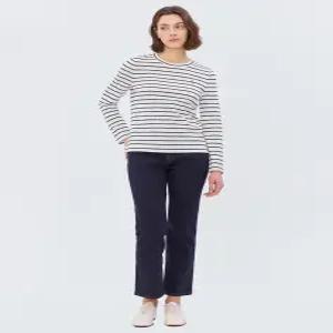 헤지스 여성 25SS [데님][슬림핏]다크네이비 생지 데님 팬츠 HSPA5BC86N3