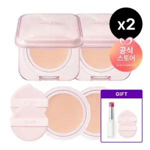 [NEW]킬커버 메쉬 글로우 에센셜 쿠션 기획세트 [본품+리필] x2 [사은]크리스탈글램밤 랜덤 정품)+퍼프2매