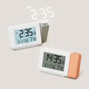 [무아스] 클리어빔 프로젝션 탁상시계 온도 달력 알람