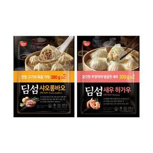 동원 딤섬 샤오롱바오 390g, 2입, 1개 + 새우하가우 300g, 2입, 1개 (총 4개)
