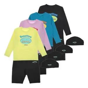 [베네통키즈](의정부점)QCET09531QCET11531-유니래쉬가드 하의5부상하세트