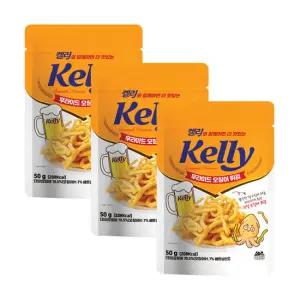 켈리 x 수산곳간 오징어튀김 50g x 3봉 (리얼 오징어로튀긴)