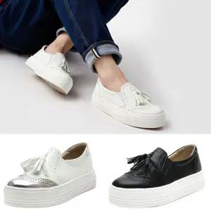 DS-JH쥬드 /국내 테슬장식 양스판 여성슬립온 스니커즈