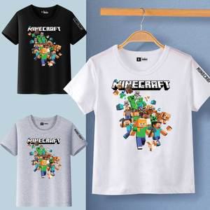 마인크래프트 반팔 티셔츠 반팔티 국산 초등학생 가족티 아동 100% 면 코마사 원단 1