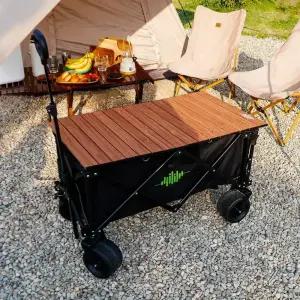 아이리 대형 몬스터 캠핑웨건 광폭타이어 뒷문개방 접이식 폴딩 브레이크장착 테이블겸용 캠핑 캐리어 수레 카트