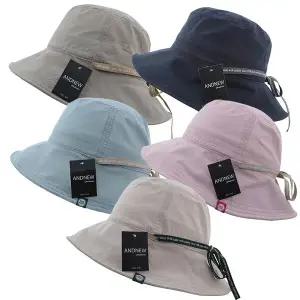 [마메든]시원한 경량 와이어챙 레터링끈 벙거지 엄마 중년 여성 여름모자 버킷햇/AN-B04
