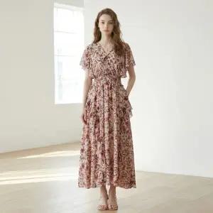 [롯데백화점]포커스 롱 프릴 플라워 원피스 (FM5D3OP3233)