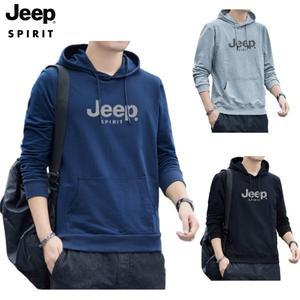 JEEP 남성용 후드 봄 가을  긴팔 티셔츠 /맨투맨/후드티/빅사이즈/긴팔티/오버핏