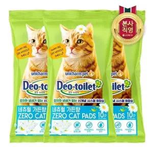 [엘지생활건강]LG유니참 감자,사막화 Zero 고양이패드 10매(향) x 3팩