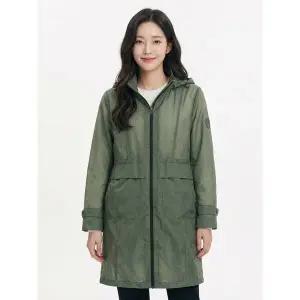 [하프클럽/크로커다일레이디]카키 후드 탈부착 허리 스트링 점퍼 CLCMJP205