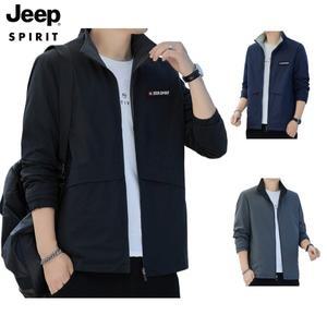 JEEP 남자 봄 여름 바람막이점퍼 리버시블 초경량 빅사이즈 작업복 등산복상의 아웃도어상의