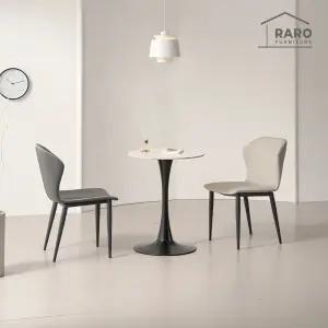 [/착불배송] 앤디 600 유광 원형 포세린 세라믹 식탁 세트 (식탁+의자2)