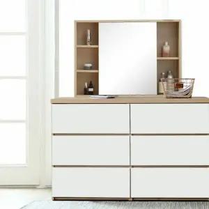 인터데코 화장대서랍장 120cm (3단서랍장+수납거울) TP416