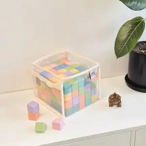 [보리보리/벨베이비]사각 TPU 투명 아기 장난감 정리함 수납장 수납함