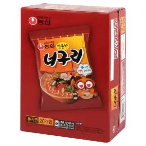 농심 얼큰한 너구리 120g 20개