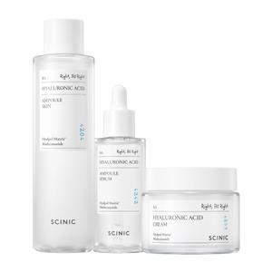 [끈적임NO 수분3스텝] 히아루론산 앰플 스킨 300ml+히아루론산 앰플 세럼+히아루론산 크림