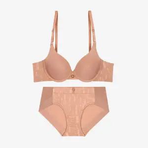 [휠라 언더웨어] 모던 글로우 세피아 와이어 브라 세트 (FI4BAG1651FSPA_SKU)