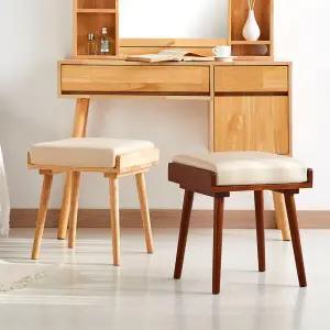 아트박스/와이디몰 노아 원목 화장대 의자 스툴 협탁 2colors