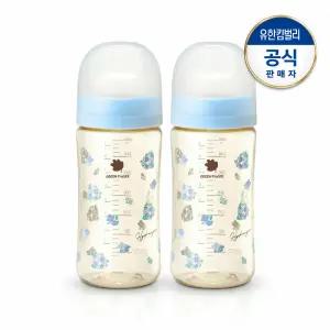 베베그로우 PPSU 수국 젖병 트윈팩 280ml(노꼭지)