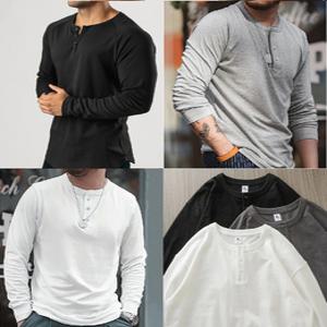 면 티셔츠 국내제조 남성 여름 긴팔티 헨리넥 봄 긴팔