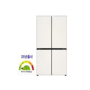 [LG]1등급 LG 디오스 AI 오브제 더블매직 냉장고 871리터 M876GBB231 (베이지/베이지)