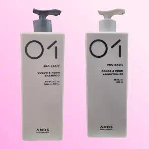 아모스 컬러앤펌 2종 new (샴푸+컨디셔너)각1kg 손상모전용