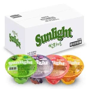 끄레몽 썬라이트 젤리푸딩 180g 혼합 48개입(복숭아12/망고12/사과12/포도12)