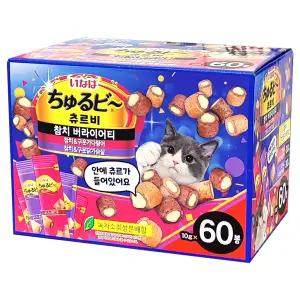 이나바 츄르비 참치 버라이어티 60개입 고양이 간식