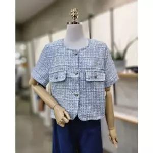 [갤러리아] ABFZ[2컬러] 장식버튼 체크 트위드자켓(ABZ2ZJ01)