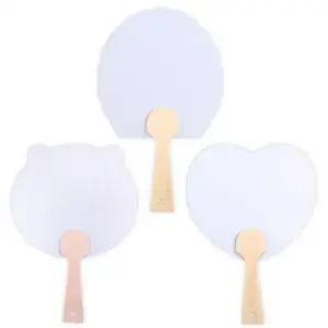 한지부채 인기 무지 10개 미니 감성 부채 만들기 (WFJ9ICB)