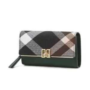 닥스 액세서리 25FW [TARTAN CHECK] 그린 타탄체크 DD로고 가죽 카드지갑 DCHO5F353E2