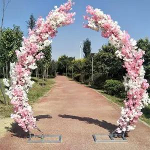벚꽃조화 인조 문 야외 결혼식 웨딩 벚꽃 하트 아치
