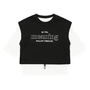 [보리보리/에꼴리에]여아 베스트 레이어드 7부 티셔츠 23C0783_BK