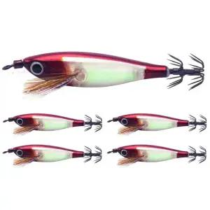 마리수 문어에기 프리즘 왕눈이 수평 레이저 에기 5개 묶음 반짝이 쭈꾸미 갑오징어 꼬마 틴셀 8cm 6g