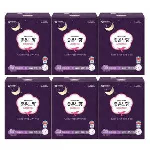 좋은느낌 오리지날 수퍼롱 오버나이트 20p x6개