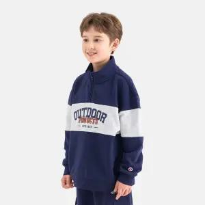 [보리보리/아웃도어프로덕츠 키즈]컬러블록 반집업 맨투맨 (네이비) OD253IZM13_NVY