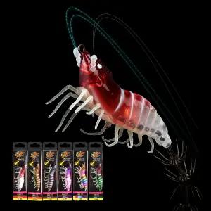 리얼 새우에기 60mm 쉬림프 심해 갑오징어 쭈꾸미 한치 야광 UV 케이무라