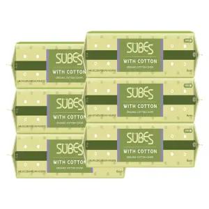 슈베스 위드코튼 유기농 순면커버 생리대 슈퍼롱오버나이트 6P x6팩