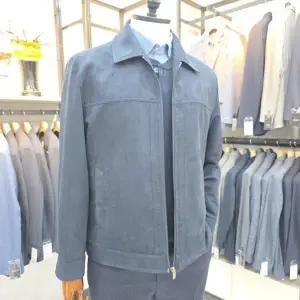 [세정 트레몰로] 남성 네이비 카라넥 인조스웨이드 간절기 가을점...