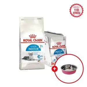 [로얄캐닌]고양이사료 인도어 7세이상 혼식패키지 3.5kg + 12P