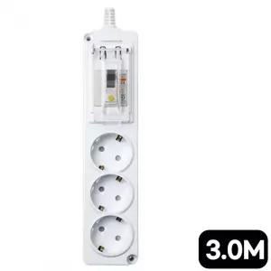 세계 멀티탭 고용량 누전차단 3구 3.0m 16A 167752