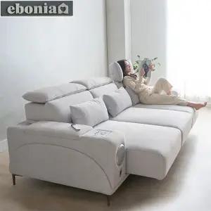 미노 모션소파 전동 슬라이딩 리클라이너 4인용 패브릭 고급형 바퀴없는 좌방석 확장 4인소파침대