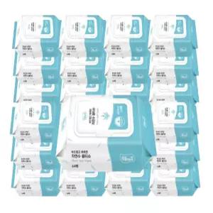 잘풀리는집 부드럽고 더촉촉한 자연수 물티슈 캡형 64매 20팩