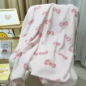 무드바이브 두꺼운 극세사 리본 고양이 담요 학교 밍크 입는 대형 후드 차량 양털 밍크 무릎 캐릭터 겨울 크리스마스 캠핑 이불