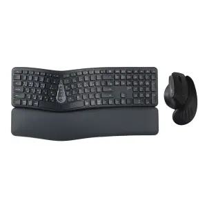 지클릭커 오피스프로 EMK350 무선 버티컬 인체공학 블루투스 키보드 마우스 세트 블랙