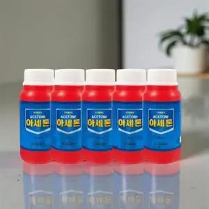 공업용 아세톤 대용량 투명 리퀴드 네일 리무버 청소용 세척용 100ml 5개